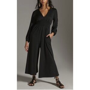 Hutch Wide Leg V-Neck Jumpsuit Black XS